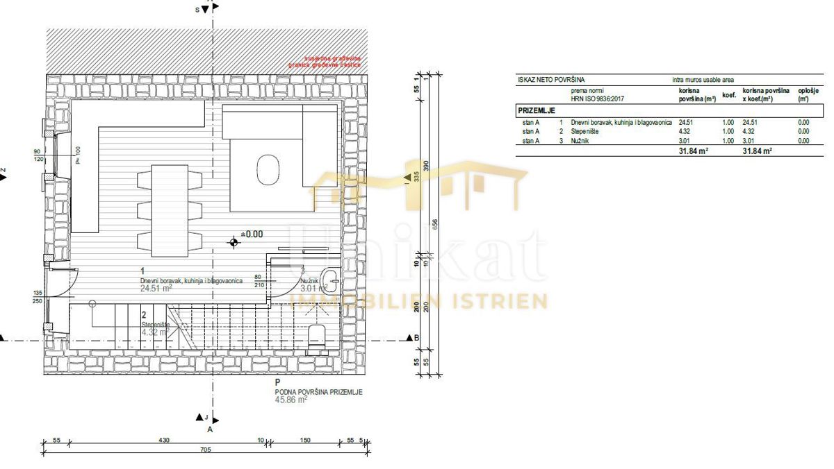 Renovirana kamnita hiša s bazenom